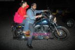 Arshad Warsi on his Harley bike with wife Maria as they went to watch The King_s Speech on 8th March 2011 (14).JPG